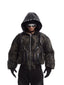 HEAVYWEIGHT CAMO RIVET HOODED BOMBER JACKET