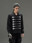 VINTAGE LEATHER LAPEL LONG‑SLEEVE UNISEX POLO SHIRT