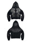 DOUBLE‑CROCODILE SHARK RIVET WASHED BOXY HOODIE