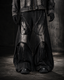 HEAVYWEIGHT WASHED PATCHWORK WIDE-LEG JEANS