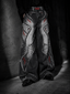 HEAVY-DUTY 3D CUT EMBROIDERY FLARE JEANS