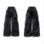 DARKRTPTS DOUBLE-WAIST DETACHABLE SKIRT WAXED HEAVY-DUTY DENIM JEANS