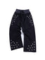 Functional adjustable-strap details define these baggy parachute pants. Lightweight smooth fabric and voluminous wide legs create dynamic silhouette for trendy techwear streetwear aesthetic.