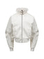 WHITE DEVIL FAUX FUR COLLAR LEATHER JACKET