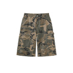 HEAVY-DUTY CAMOUFLAGE RIVET CARGO SHORTS