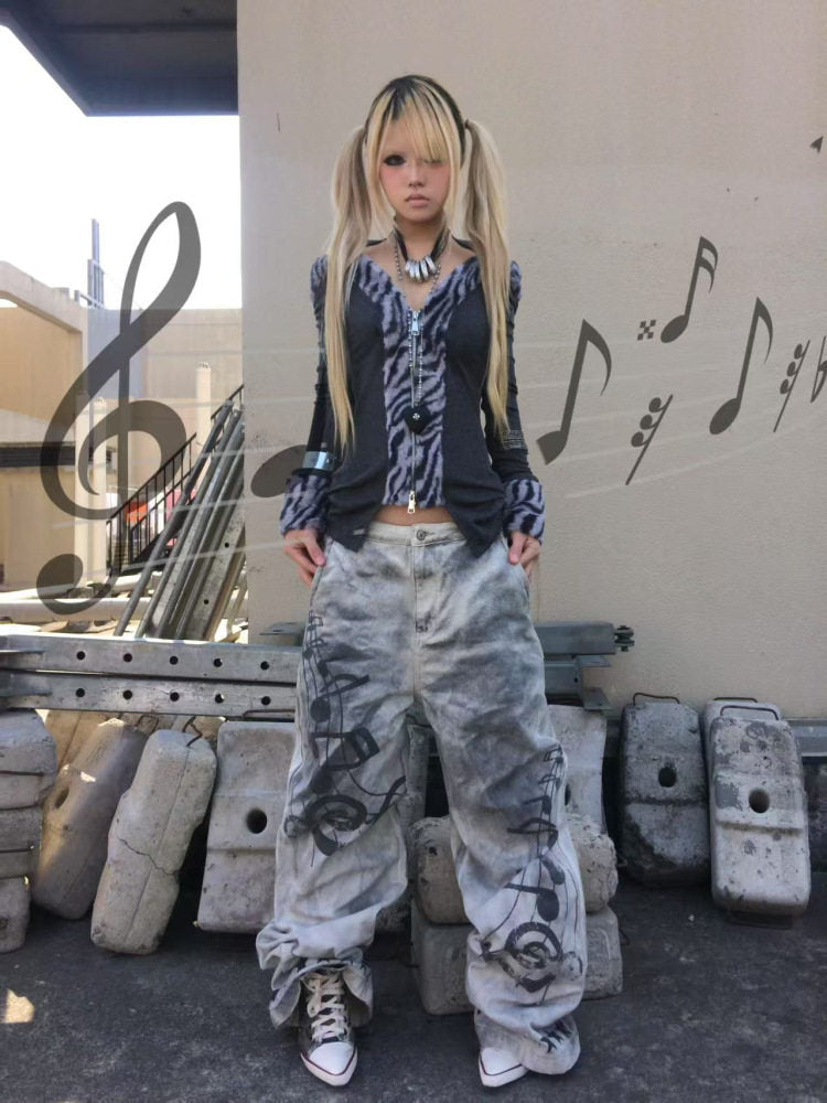 MUSIC NOTE OVERSIZED UNISEX PANTS Secondary image