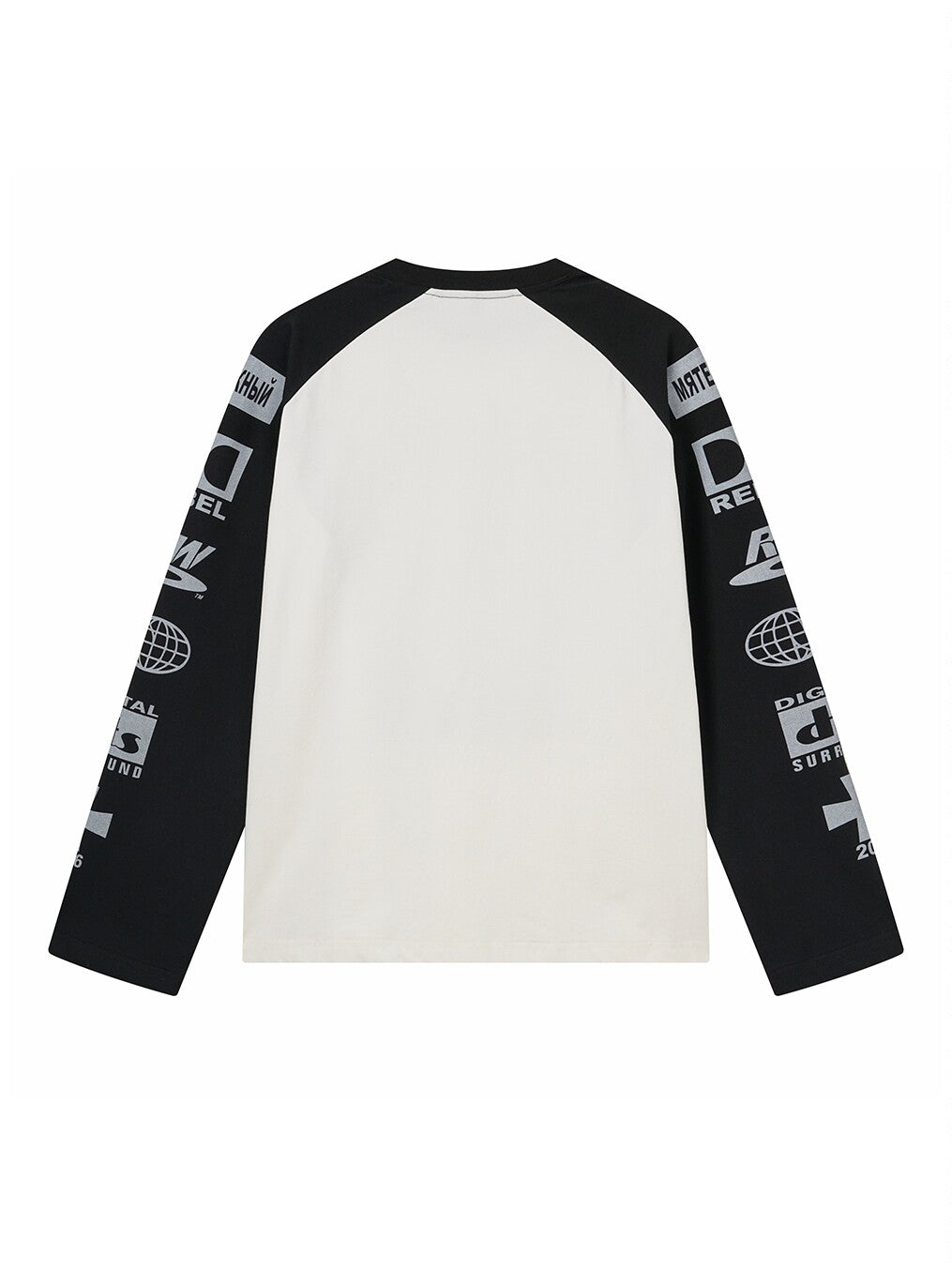 "WA_VE" PORTRAIT PRINT LONG SLEEVE TEE NICHE T-SHIRT