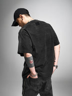 VINTAGE WASHED OVERSIZED HEAVYWEIGHT T‑SHIRT & SKELETON SCRIPTURE