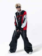 WAXED SPLICED 3D TEXTURE CASUAL HEAVY‑DUTY PANTS