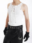 MEN NICHE DRAWSTRING WOVEN SLEEVELESS TANK TOP