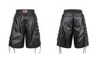 LACED MESH PANEL BOXING SHORTS