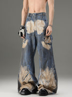 VINTAGE HEAVY‑WEIGHT YELLOW MUD DYE JEANS