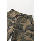 HEAVY-DUTY CAMOUFLAGE RIVET CARGO SHORTS