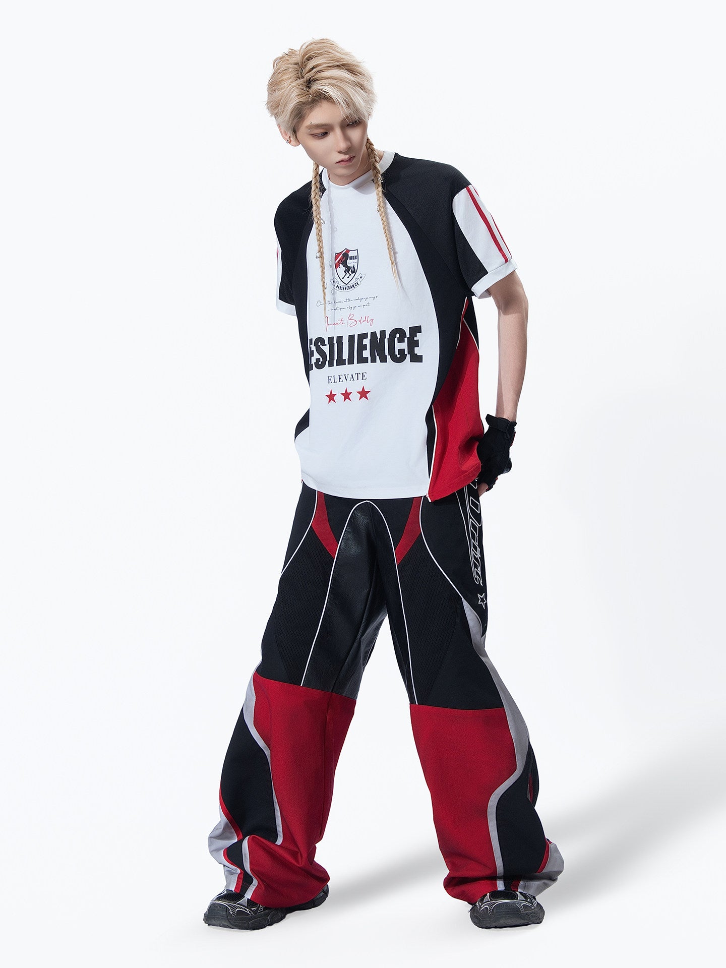 Vintage Color‑Block Streetwear Cargo Casual Functional Trousers Secondary image