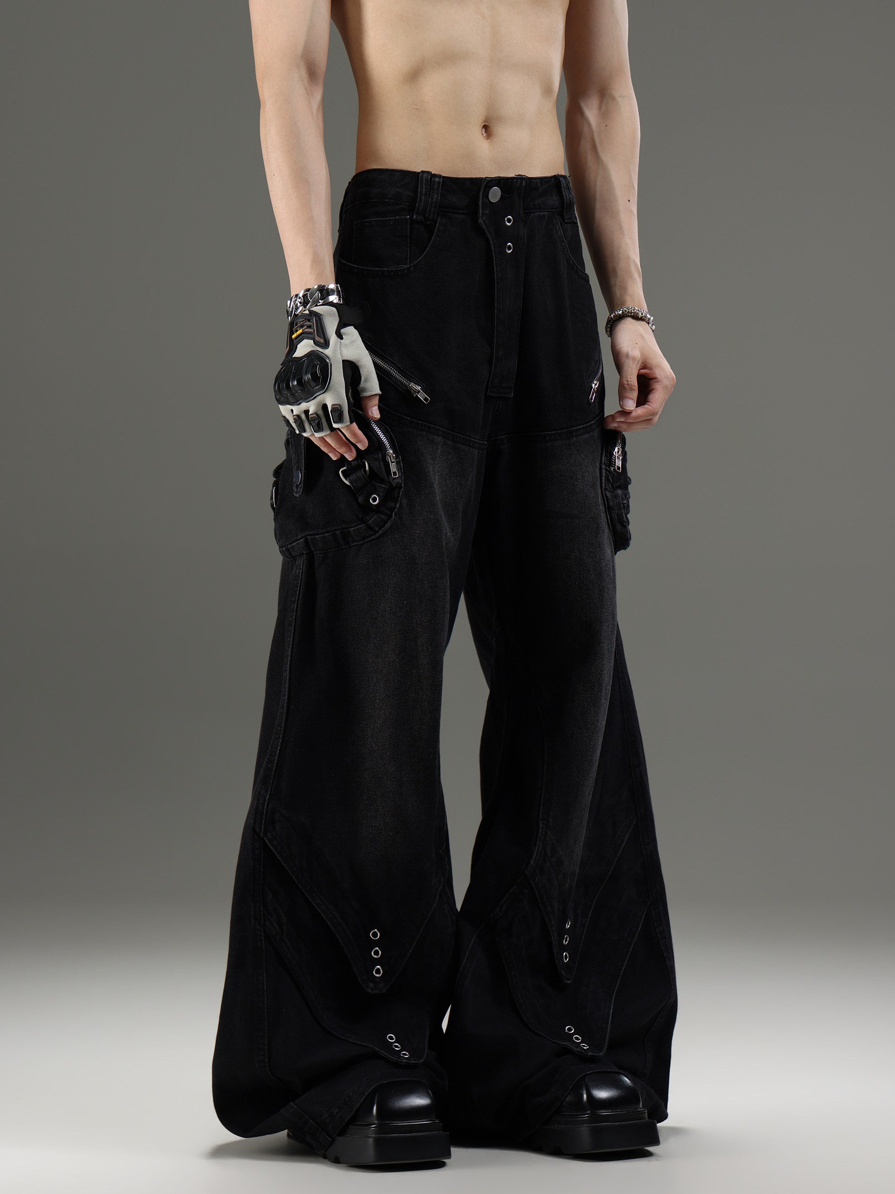 VINTAGE HEAVY‑WEIGHT YELLOW MUD DYE JEANS