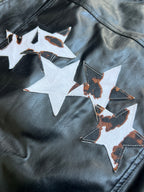 STUDDED STAR-PATTERN PU LEATHER VEST