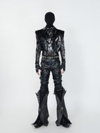 HEAVYWEIGHT PUNKSTYLE PU LEATHER SKINNY PANTS WITH DETACHABLE SLEEVES