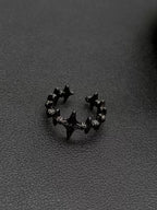 BLACK STARBURST VINTAGE DARK STYLE UNIQUE INDEX FINGER RING