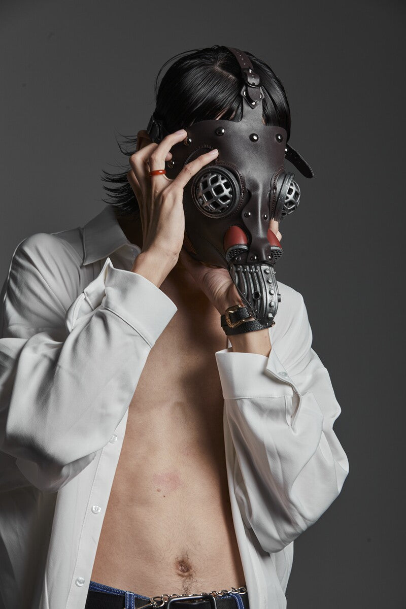 UNISEX STEAMPUNK RIVET HALLOWEEN COSTUME METAL MASK