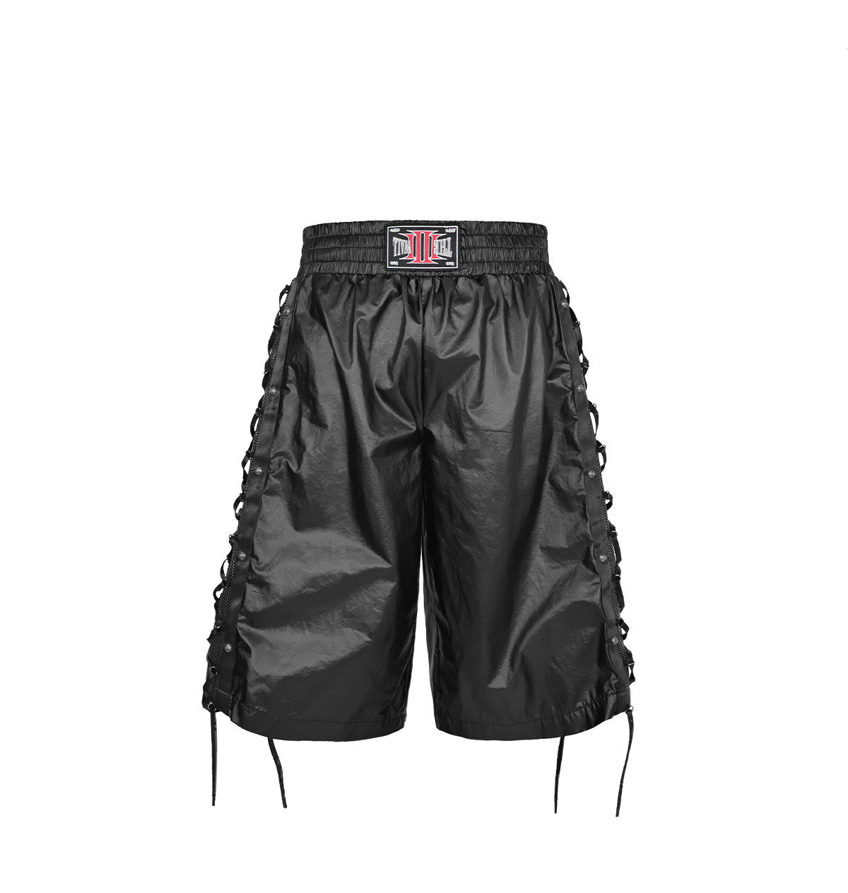 LACED MESH PANEL BOXING SHORTS
