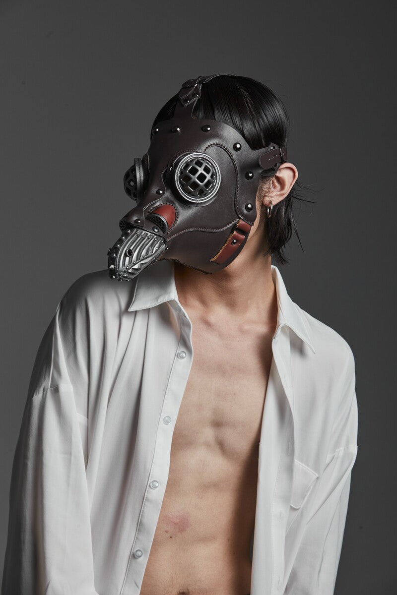 UNISEX STEAMPUNK RIVET HALLOWEEN COSTUME METAL MASK