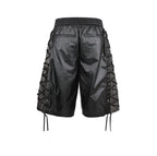 LACED MESH PANEL BOXING SHORTS