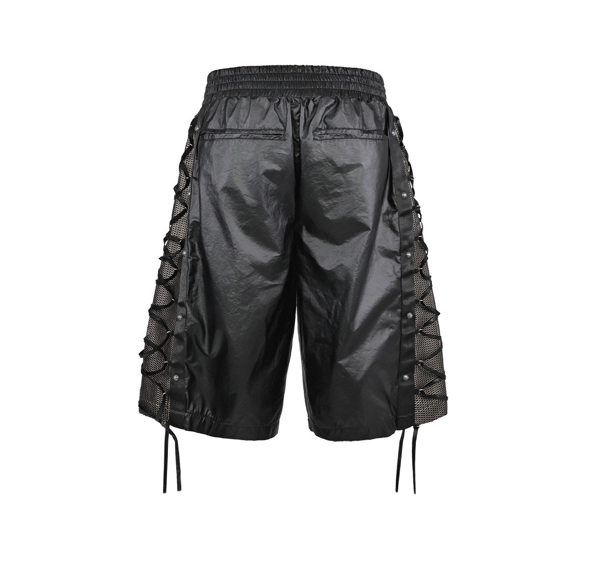 LACED MESH PANEL BOXING SHORTS
