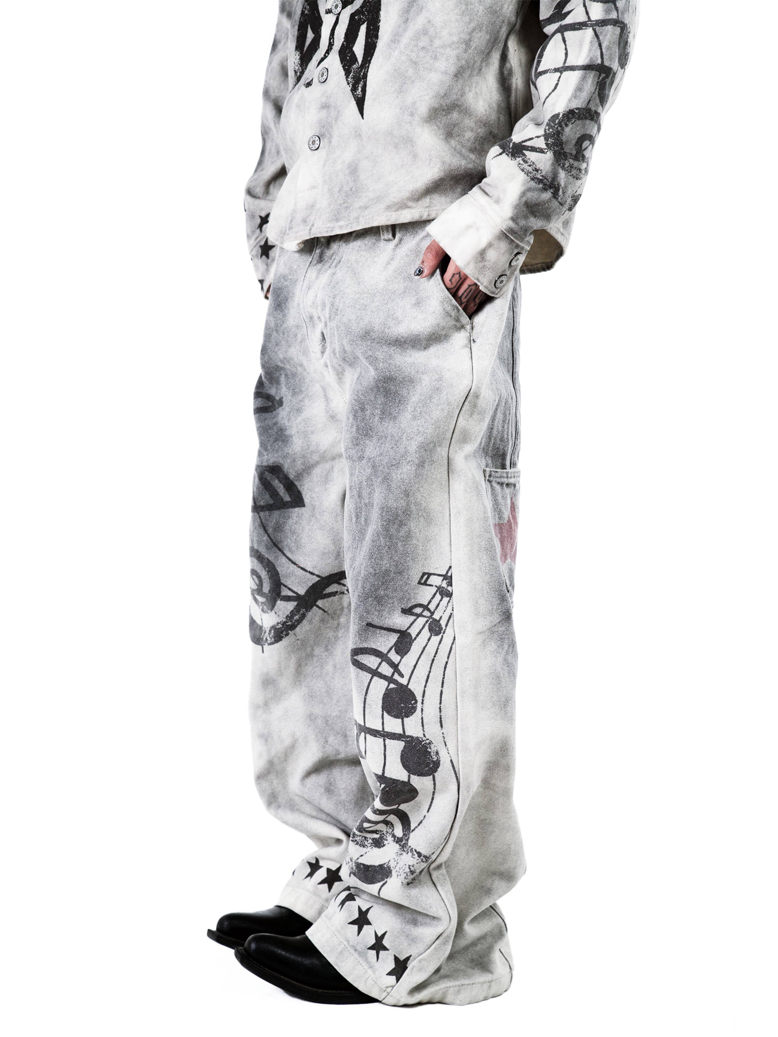 MUSIC NOTE OVERSIZED UNISEX PANTS