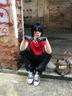 DARK PUNK STUDDED HALF-FINGER LEATHER GLOVES