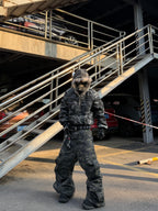 MULTI-WAIST RIVET CAMO CARGO PANTS
