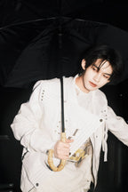 SILVERMOON KNIGHT WHITE LEATHER JACKET