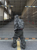 MULTI-WAIST RIVET CAMO CARGO PANTS