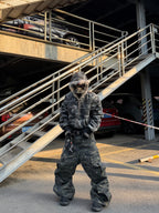 MULTI-WAIST RIVET CAMO CARGO PANTS