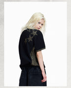 PRINTED AND LEOPARD-PRINT PANEL POLO SHIRT