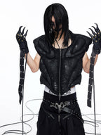 DARK RTPS 26AW METALLIC COATED ARMOR PANELLED 3D CROPPED VEST