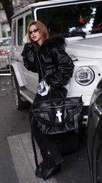 DARKPTPTS  ARMOR DETACHABLE FUR COLLAR THICKENED NICHE JACKET