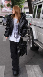 DARKPTPTS  ARMOR DETACHABLE FUR COLLAR THICKENED NICHE JACKET