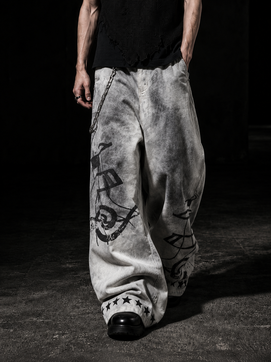 MUSIC NOTE OVERSIZED UNISEX PANTS Main image