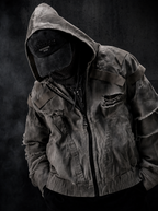 VINTAGE WASHED DENIM WASTELAND‑STYLE UNISEX JACKET