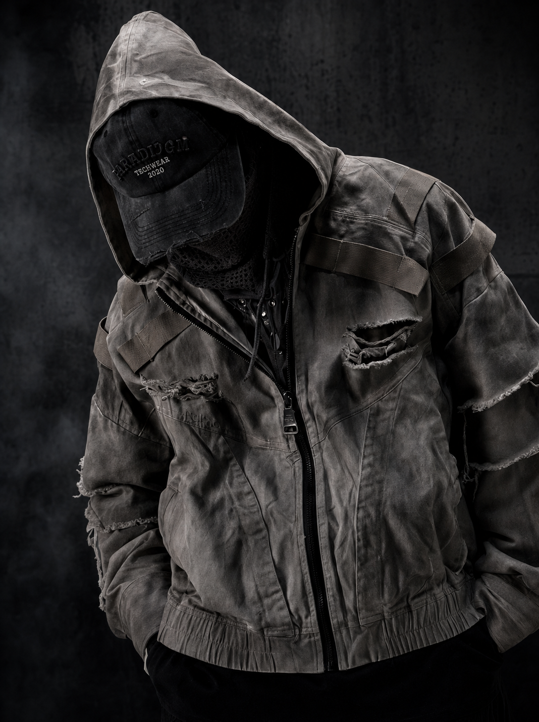 VINTAGE WASHED DENIM WASTELAND‑STYLE UNISEX JACKET