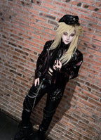HEAVYWEIGHT PUNKSTYLE PU LEATHER SKINNY PANTS WITH DETACHABLE SLEEVES