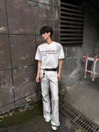 ANGEL DISTRESSED WING PATCH EMBROIDERY FLARE VERSATILE CASUAL JEANS