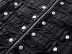 WAXED DENIM DISTRESSED HEM COAT JACKET “NAPOLEON COURT”