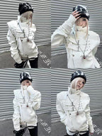 SILVERMOON KNIGHT WHITE LEATHER JACKET