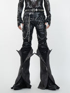 HEAVYWEIGHT PUNKSTYLE PU LEATHER SKINNY PANTS WITH DETACHABLE SLEEVES