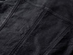 WAXED DENIM DISTRESSED HEM COAT JACKET “NAPOLEON COURT”