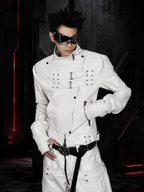 SILVERMOON KNIGHT WHITE LEATHER JACKET