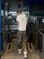 HEAVY-DUTY CAMOUFLAGE RIVET CARGO SHORTS