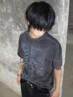 VINTAGE WASHED OVERSIZED HEAVYWEIGHT T‑SHIRT & SKELETON SCRIPTURE