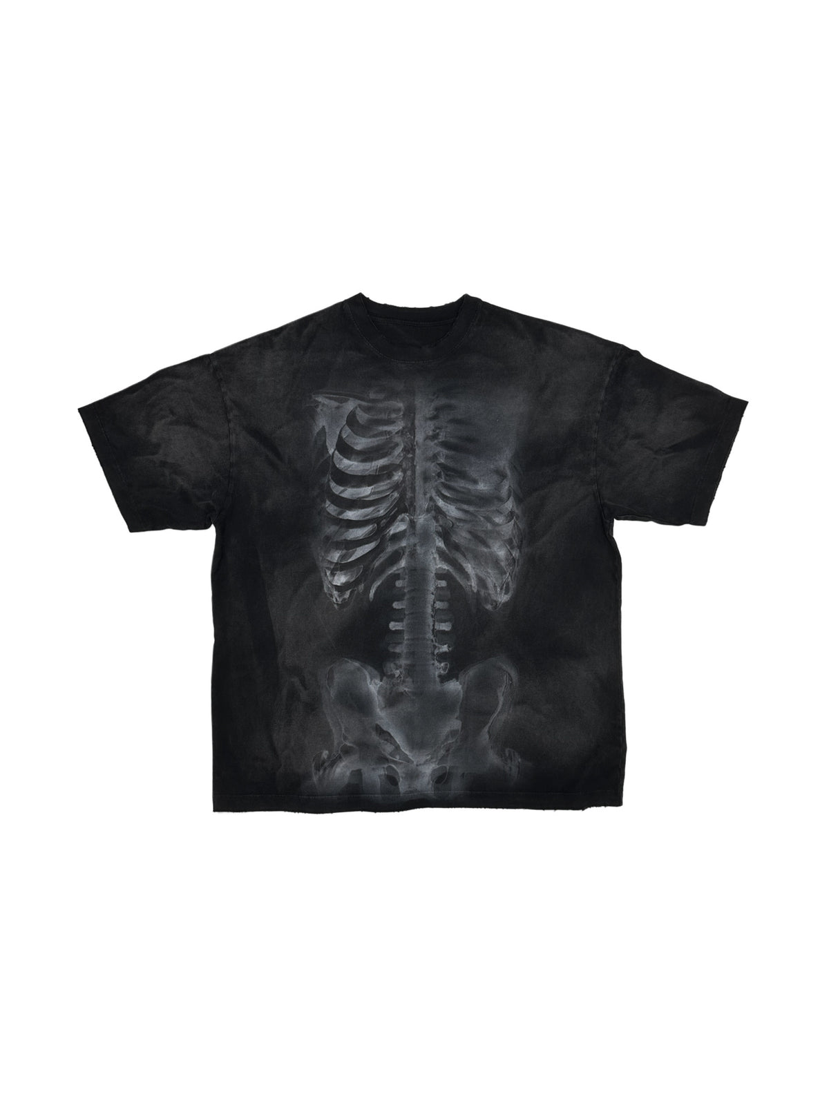 VINTAGE WASHED OVERSIZED HEAVYWEIGHT T‑SHIRT & SKELETON SCRIPTURE